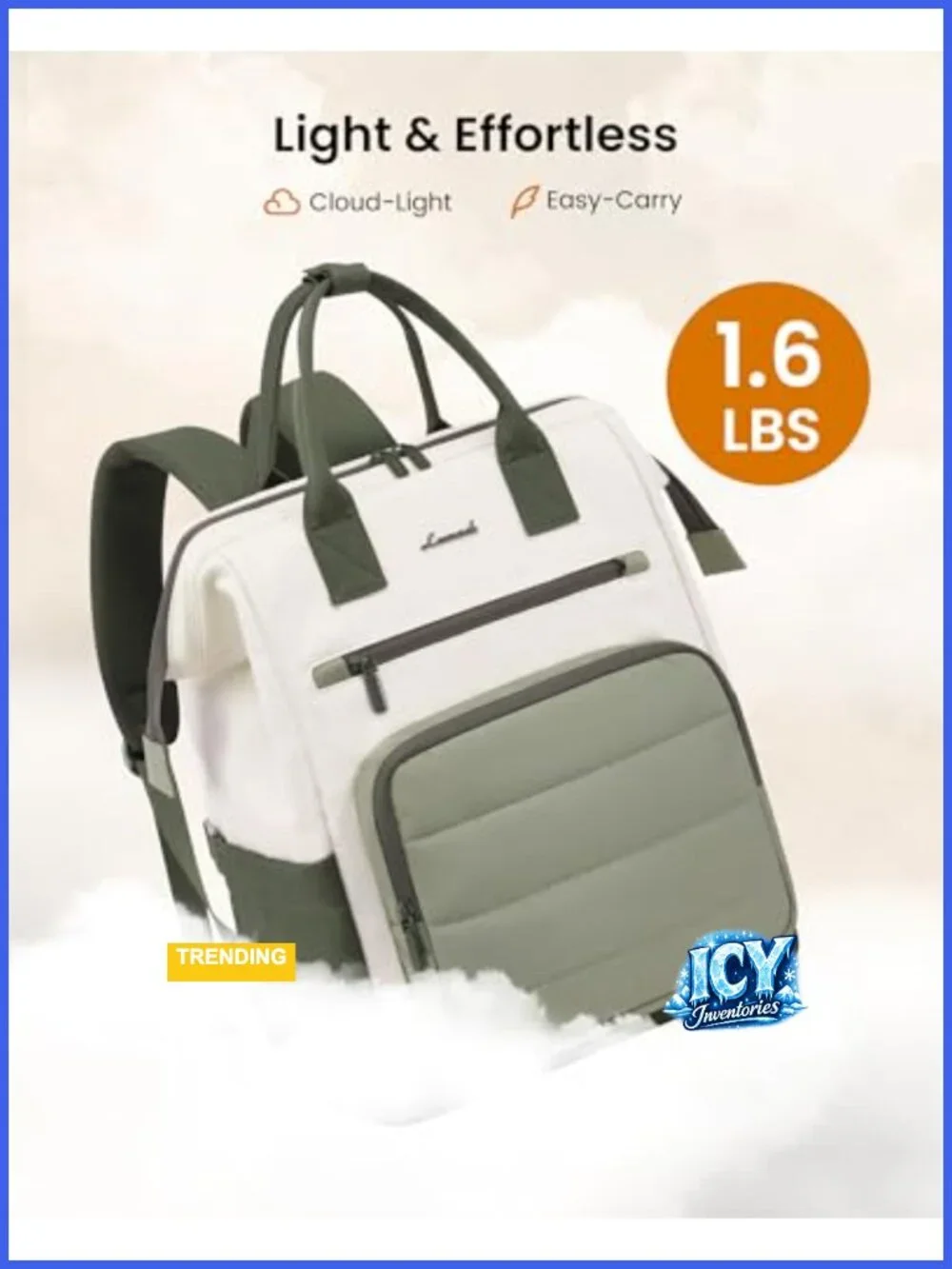 Puffer Laptop Backpack for Women, 15.6 Inch Work Backpack, Daypack